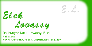 elek lovassy business card